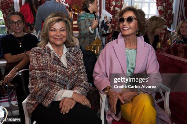 Cari Lapique and Naty Abascal attend 'The Petite Special Day' at the Santo Mauro Hotel on January 31, 2018 in Madrid, Spain.