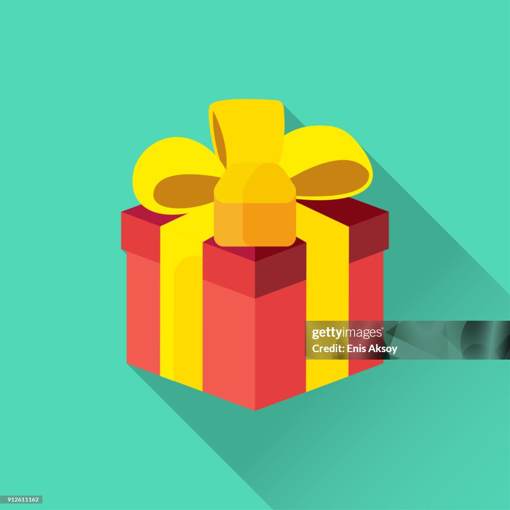 Gift Box Flat Icon