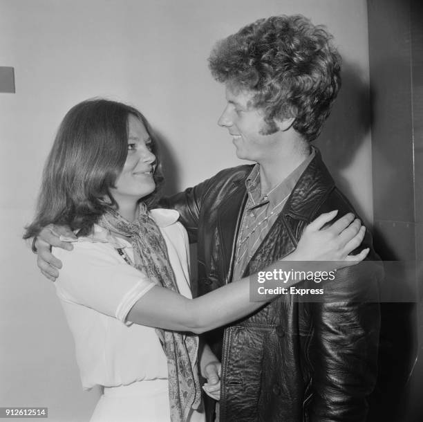 American musician Chris Hillman with Angela Butler, UK, 9th July 1968.