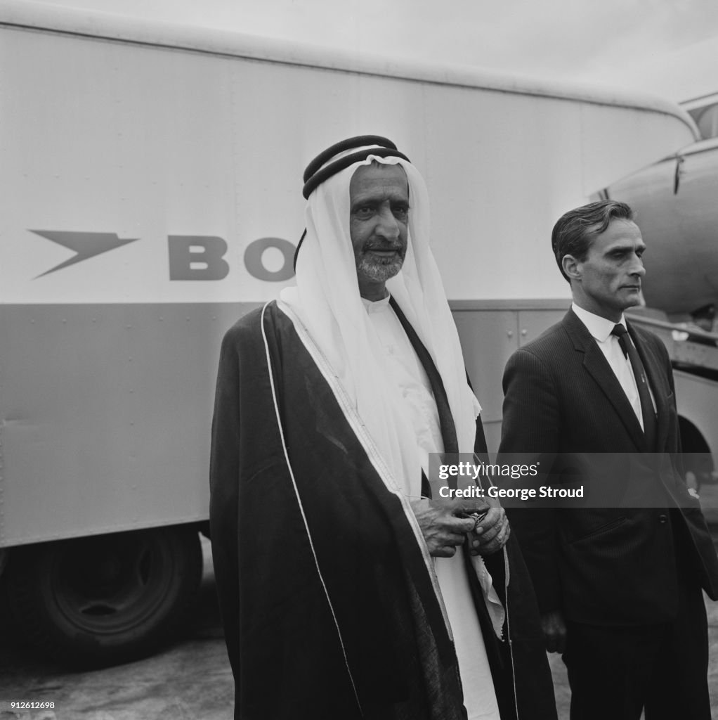 Dabi Rashid Emir of Dubai Rashid bin Saeed Al Maktoum arrives at Heathrow... News ...