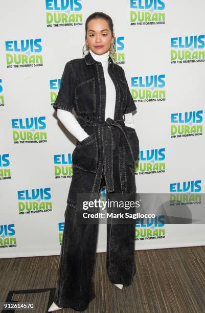 Rita Ora visits "The Elvis Duran Z100 Morning Show" at Z100 Studio on January 31, 2018 in New York City.