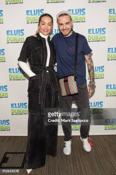Rita Ora and Liam Payne visit "The Elvis Duran Z100 Morning Show" at Z100 Studio on January 31, 2018 in New York City.