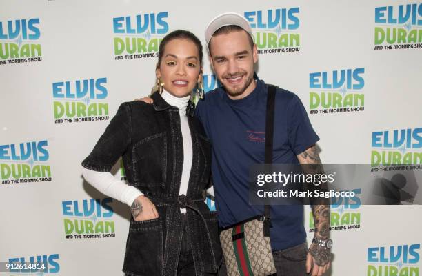 Rita Ora and Liam Payne visit "The Elvis Duran Z100 Morning Show" at Z100 Studio on January 31, 2018 in New York City.