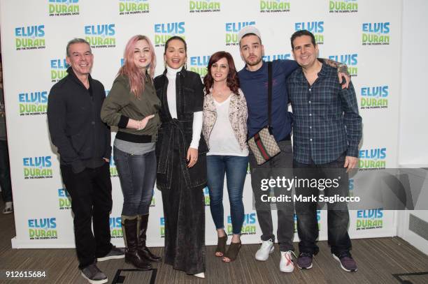 Elvis Duran, Bethany Watson, Rita Ora, Danielle Monaro, Liam Payne and Skeery Jones visit "The Elvis Duran Z100 Morning Show" at Z100 Studio on...