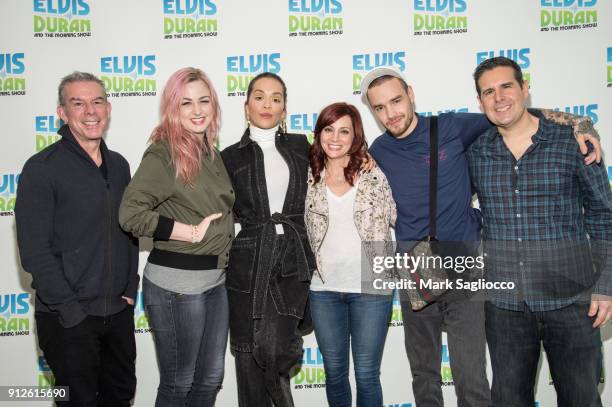 Elvis Duran, Bethany Watson, Rita Ora, Danielle Monaro, Liam Payne and Skeery Jones visit "The Elvis Duran Z100 Morning Show" at Z100 Studio on...