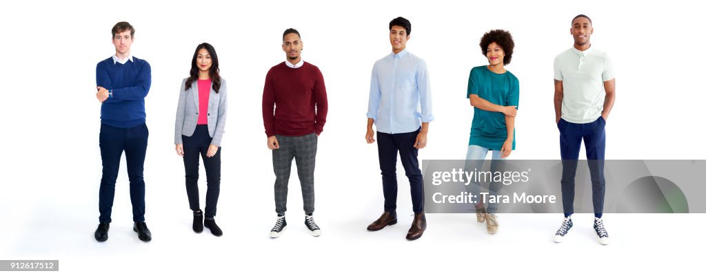 Multi ethnic group of young adults