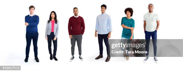 multi ethnic group of young adults - standing bildbanksfoton och bilder