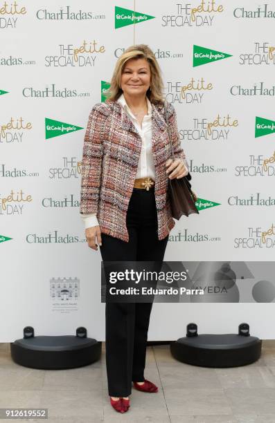 Cari Lapique attends the 'The Petite Special Day' photocall at Santo Mauro hotel on January 31, 2018 in Madrid, Spain.