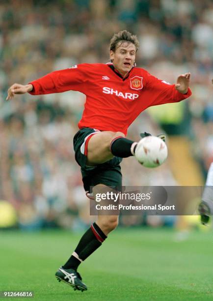 Andrei Kanchelskis of Manchester United in action during an FA Carling Premiership match between Leeds United and Manchester United at Elland Road on...