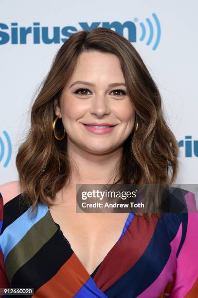 Katie Lowes visits SiriusXM at SiriusXM Studios on January 31, 2018 in New York City.