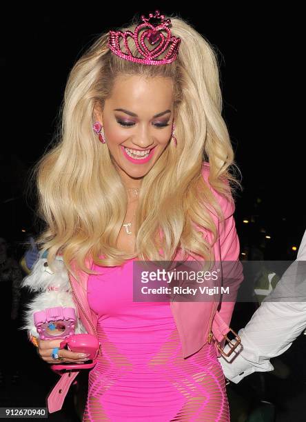 Rita Ora attend the Death Of A Geisha VIP Halloween Party on November 1, 2014 in London, England.