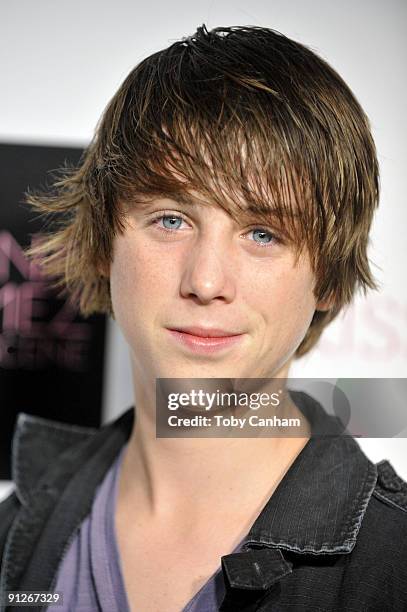 Sterling Beaumon poses for a picture at the Onitsuka Tiger's record release party for Selena Gomez and the Scene held at the Siren Studios on...