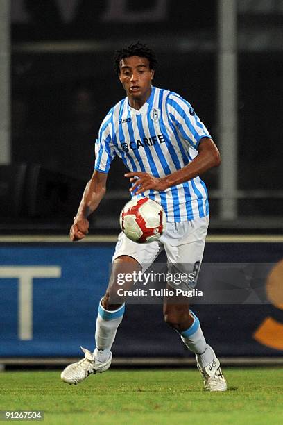 Rashid Arma of Spal in action during Coppa Italia-Tim Cup match between U.S.Citta di Palermo and Spal of Ferrara at Stadio Renzo Barbera on August...