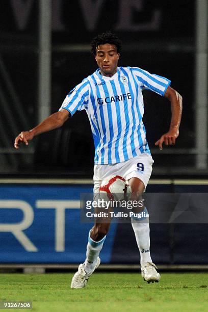 Rashid Arma of Spal in action during Coppa Italia-Tim Cup match between U.S.Citta di Palermo and Spal of Ferrara at Stadio Renzo Barbera on August...