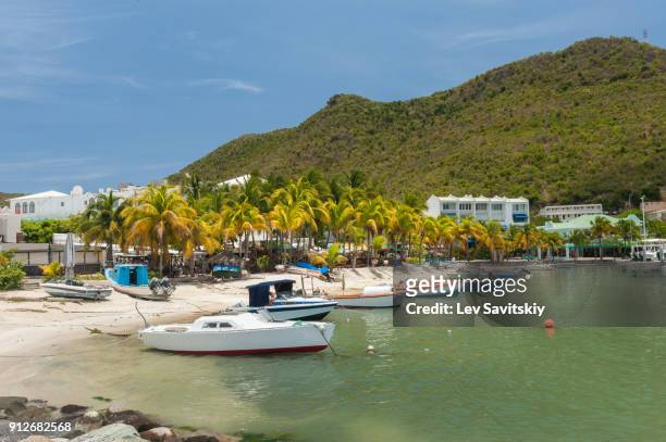 beaches in st. maarten - isla de san martín fotografías e imágenes de stock