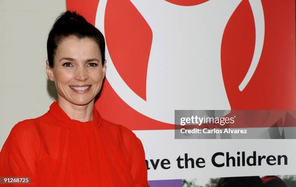 Actress Julia Ormond attends Save the Children press conference at Asociacion de la Prensa Club on September 30, 2009 in Madrid, Spain.