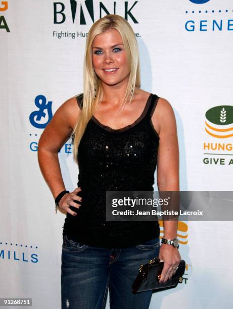 Alison Sweeney arrives at the "Rock A Little, Feed A Lot" Benefit Concert at Club Nokia on September 29, 2009 in Los Angeles, California.