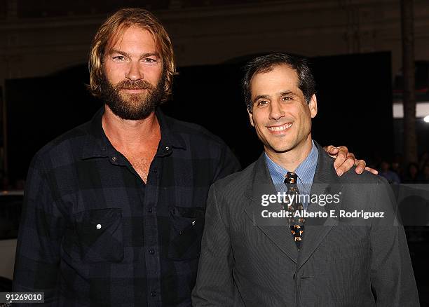 Actor Andrew Wilson and producer Barry Mendel arrives at the premiere of Fox Searchlight's "Whip It" on September 29, 2009 in Los Angeles, California.