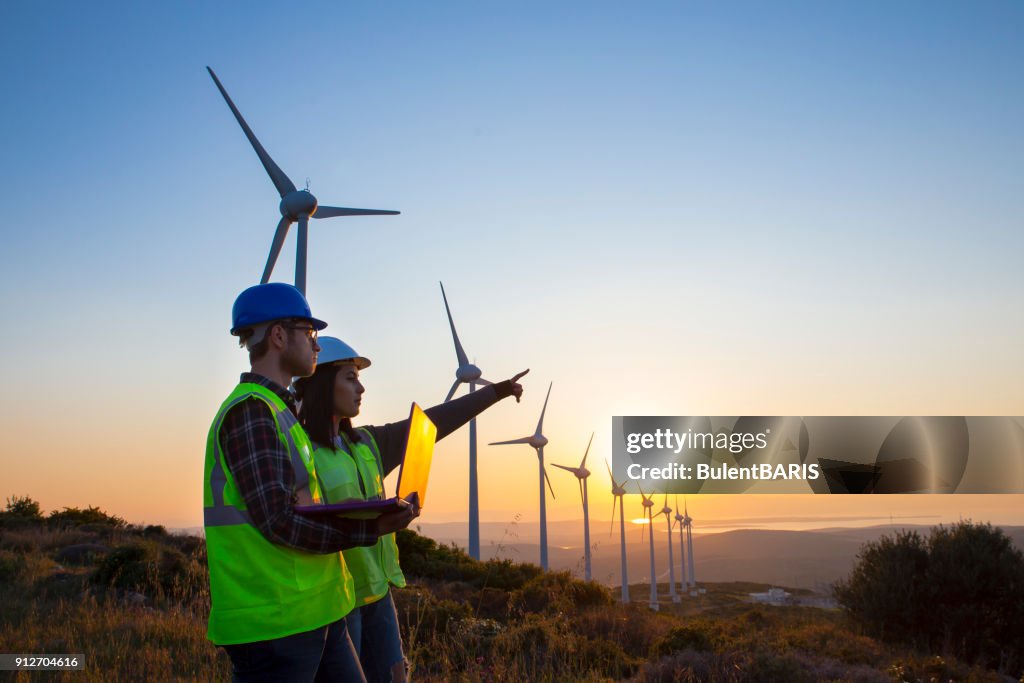 Ingenieros de la turbina de viento