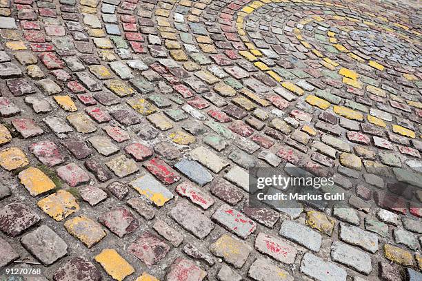 cobbled surface - remich stock pictures, royalty-free photos & images