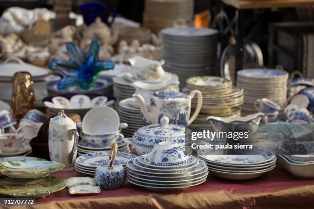 silverware - flea market stock pictures, royalty-free photos & images