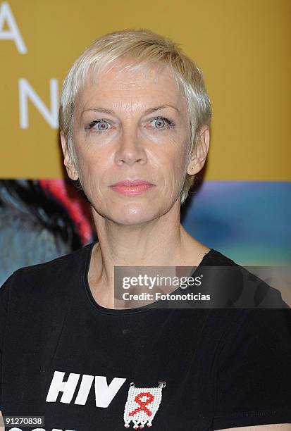 Annie Lennox attends the "Save The Children Awards" press conference, at the Asociacion de la Prensa on September 30, 2009 in Madrid, Spain.