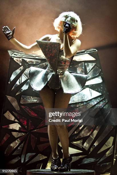 Lady Gaga performs in concert at DAR Constitution Hall on September 29, 2009 in Washington, DC.