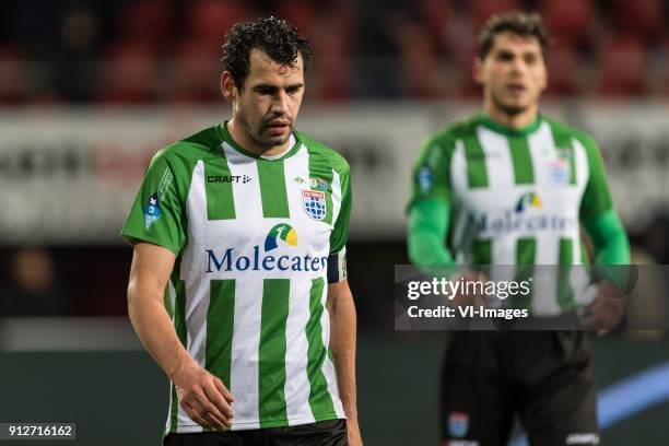 Dirk Marcellis of PEC Zwolle during the Dutch KNVB quarter final match between AZ Alkmaar and PEC Zwolle at AFAS stadium on January 31, 2018 in...