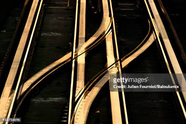 metro switch - railroad track 個照片及圖片檔