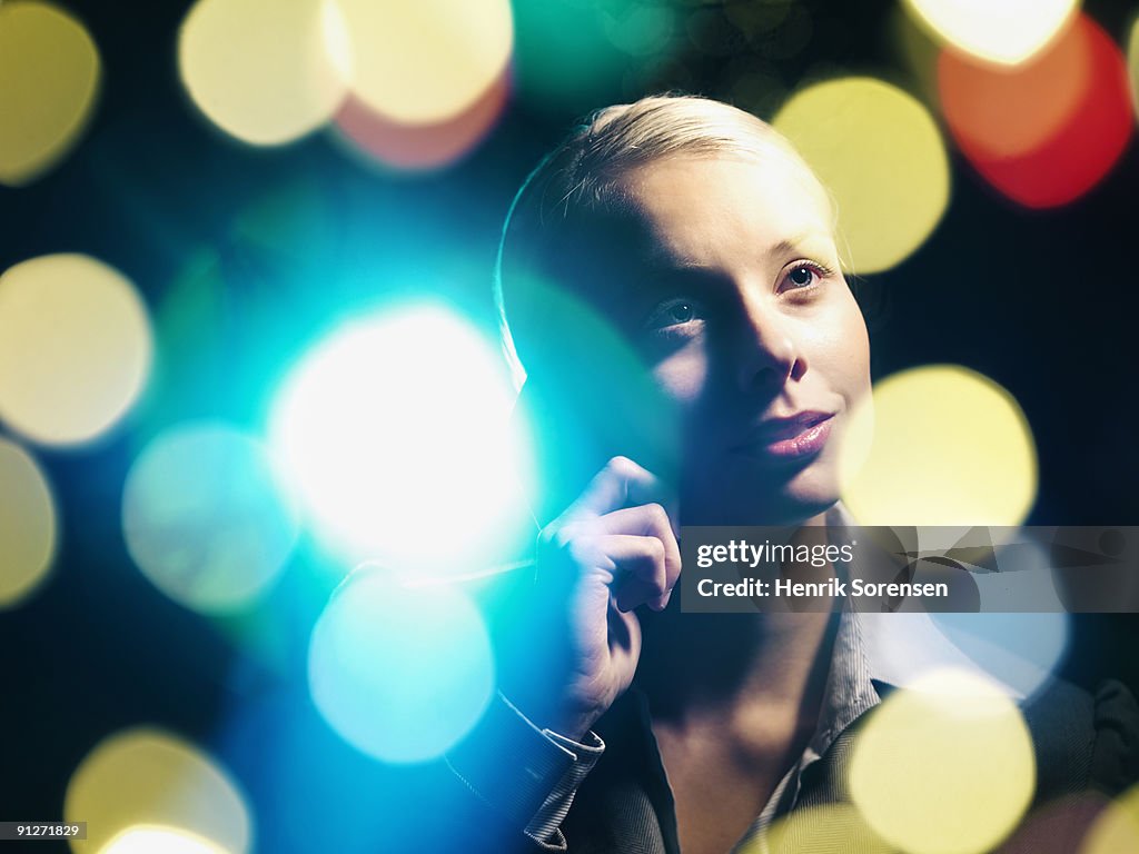 Young woman with mobile phone