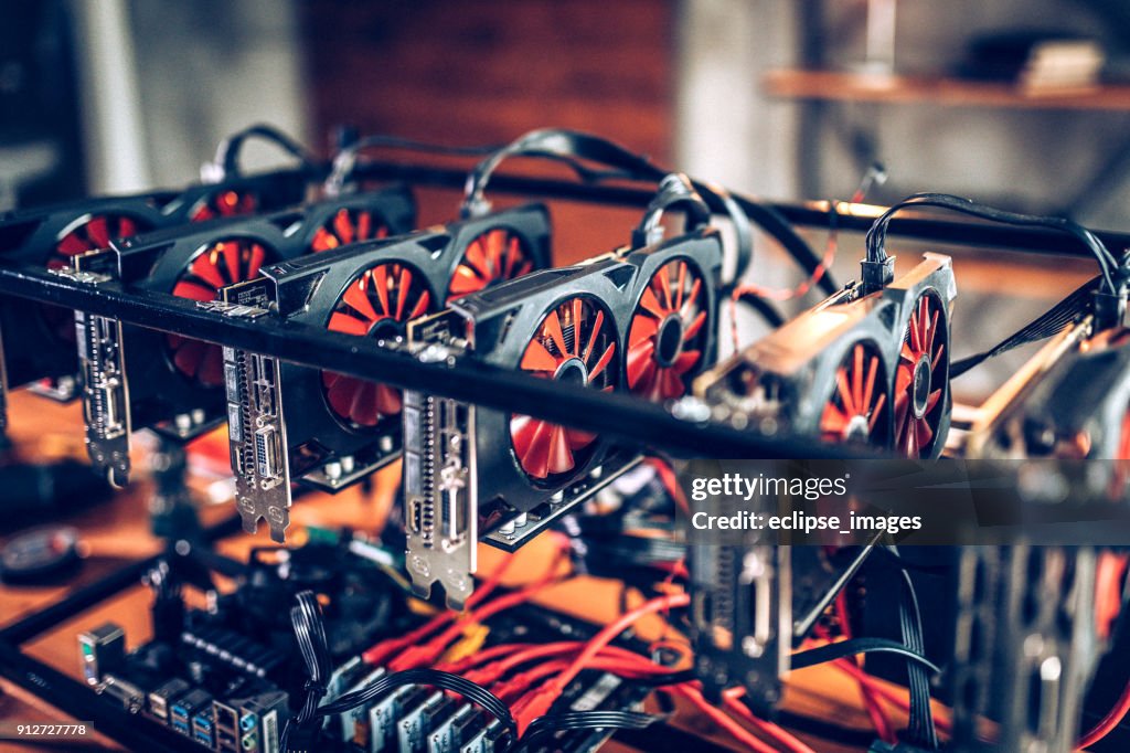 Mining rig for cryptocurrency