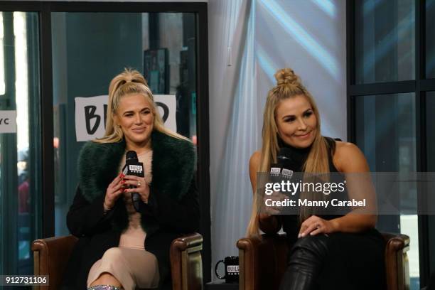 Superstars Lana and Natalya visit the Build Series at Build Studio on January 31, 2018 in New York City.