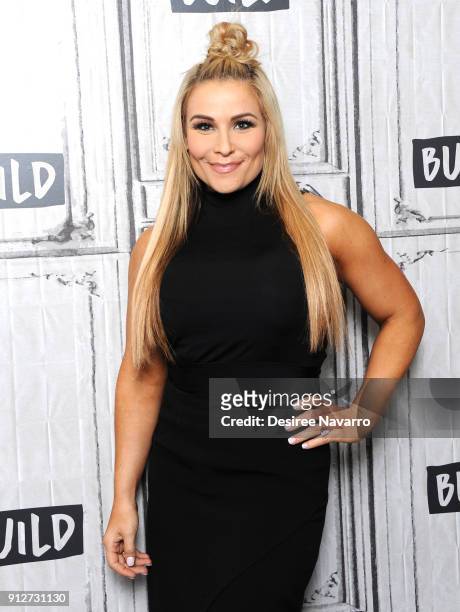 Professional wrestler of WWE, Natalya visits Build Series to discuss 'Total Divas' at Build Studio on January 31, 2018 in New York City.