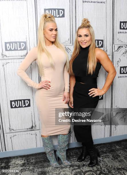 Superstars Lana and Natalya visit Build Series to discuss 'Total Divas' at Build Studio on January 31, 2018 in New York City.