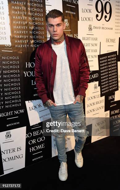 Stephen James Hendry attends House 99 brand launch at Harvey Nichols on January 31, 2018 in London, England.