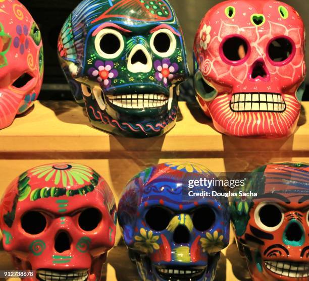 mexican day of the dead shrine of remembrance (dia de muertos) - festival float stock pictures, royalty-free photos & images
