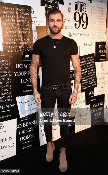 Chris Perceval attends House 99 brand launch at Harvey Nichols on January 31, 2018 in London, England.