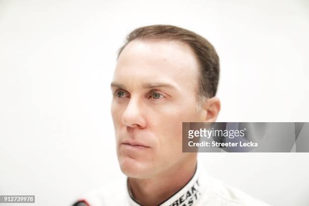 Monster Energy NASCAR Cup Series driver Kevin Harvick poses for a portrait during the Monster Energy NASCAR Cup Series Media Tour at Charlotte...