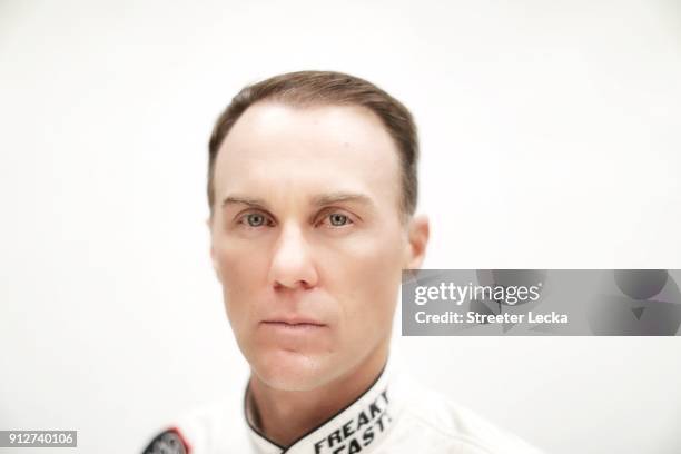 Monster Energy NASCAR Cup Series driver Kevin Harvick poses for a portrait during the Monster Energy NASCAR Cup Series Media Tour at Charlotte...