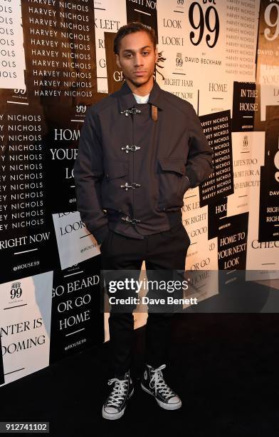 Bluey Robinson attends House 99 brand launch at Harvey Nichols on January 31, 2018 in London, England.