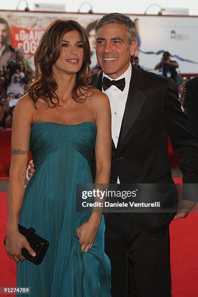 Actor George Clooney and girlfriend Elisabetta Canalis attend "The Men Who Stare At Goats" Premiere at the Sala Grande during the 66th Venice Film...