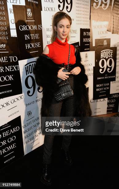 Rosa Crespo attends House 99 brand launch at Harvey Nichols on January 31, 2018 in London, England.