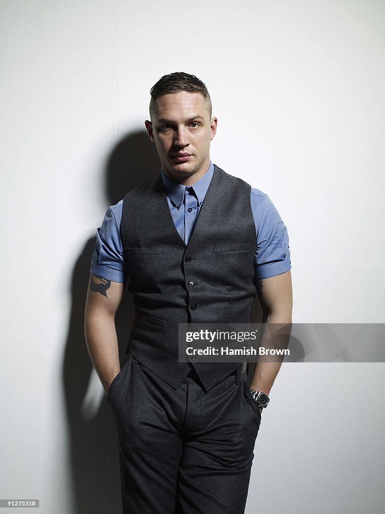 Tom Hardee Actor Tom Hardy poses for a portrait shoot for FHM magazine in London ...