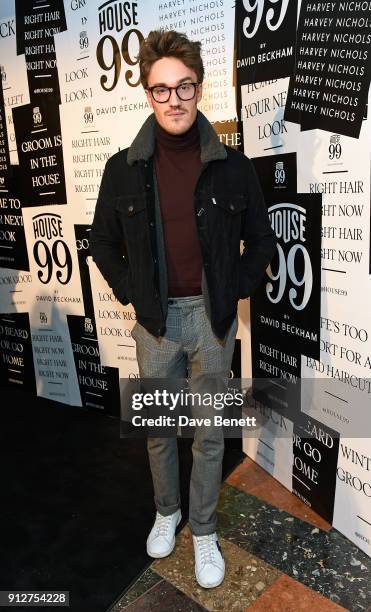 James Stewart attends House 99 brand launch at Harvey Nichols on January 31, 2018 in London, England.