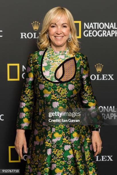 Sally Greene arrives for the National Geographic 'An Evening Of Exploration', celebrating 130 years of National Geographic at Natural History Museum...