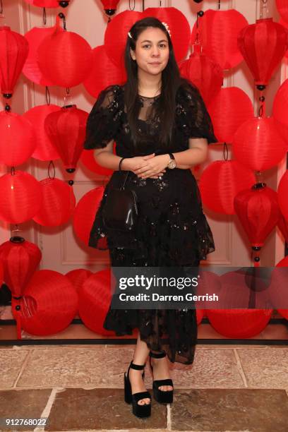 Simone Rocha attends the Wendy Yu's Chinese New Year celebration at Kensington Palace on January 31, 2018 in London, England.