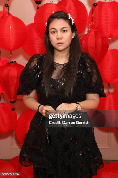 Simone Rocha attends the Wendy Yu's Chinese New Year celebration at Kensington Palace on January 31, 2018 in London, England.