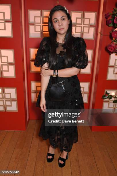 Simone Rocha attends Wendy Yu's Chinese New Year Celebration at Kensington Palace on January 31, 2018 in London, United Kingdom.