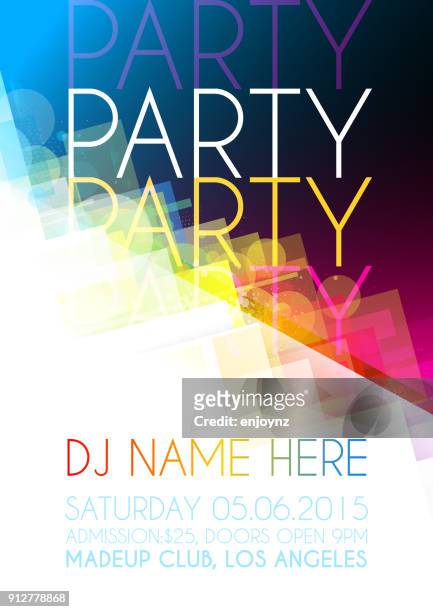 nightclub party poster background - dj stock illustrations