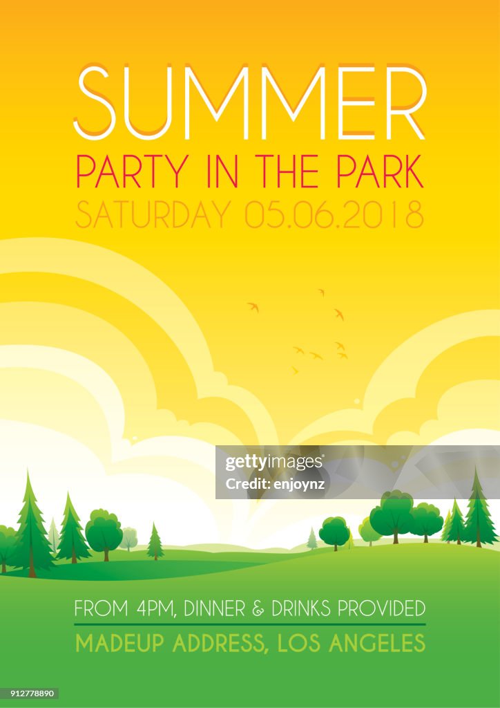 Bright Sommer Park Hintergrund